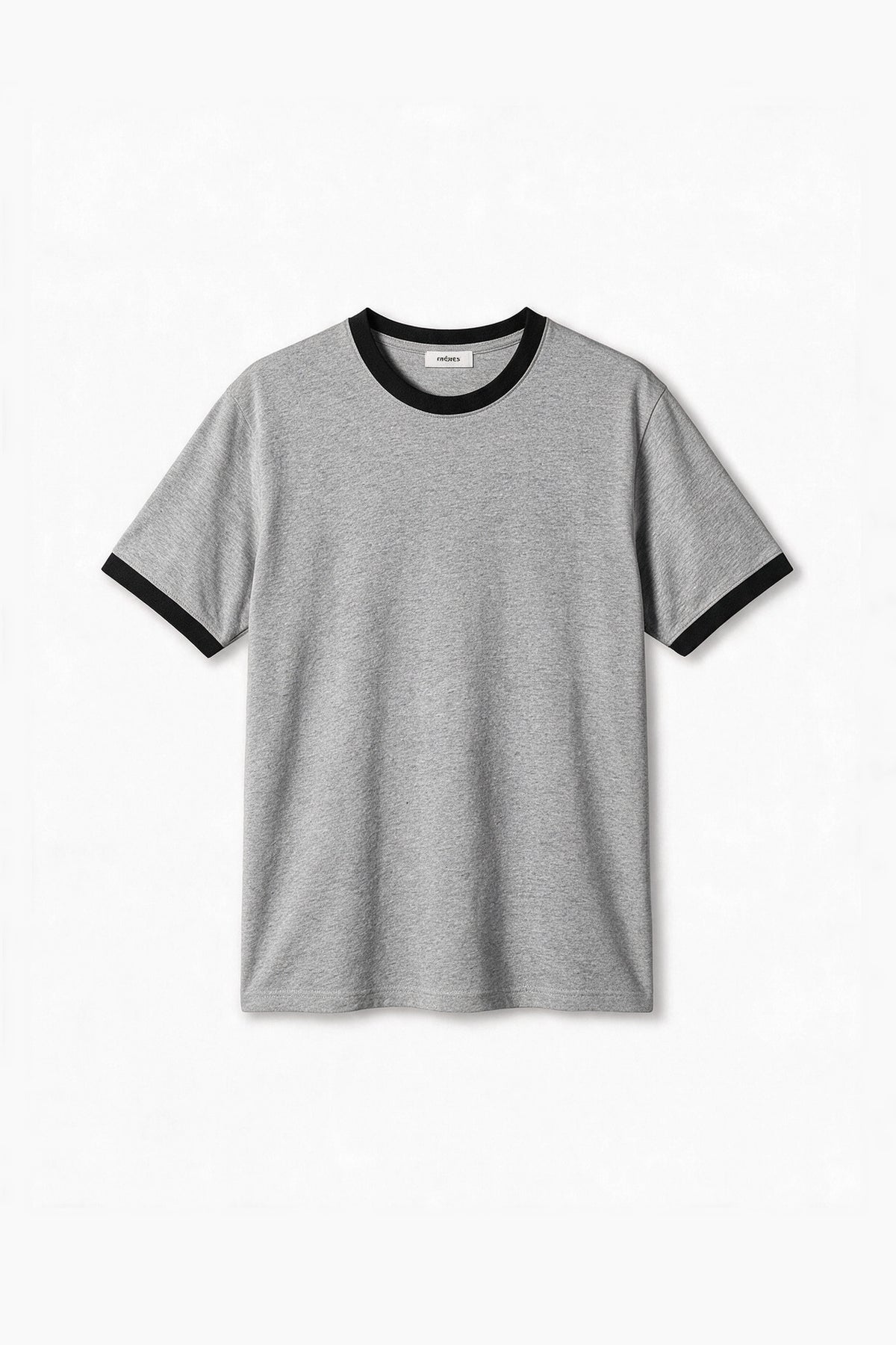Remera Regular Combinada - Gris