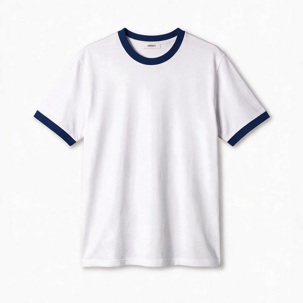 Remera Regular Combinada - Blanca