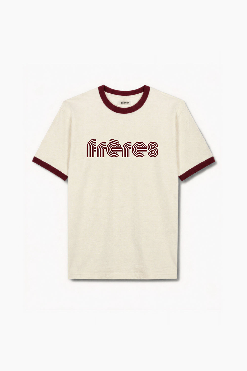 Remera Regular Combinada 70´s - Bordo