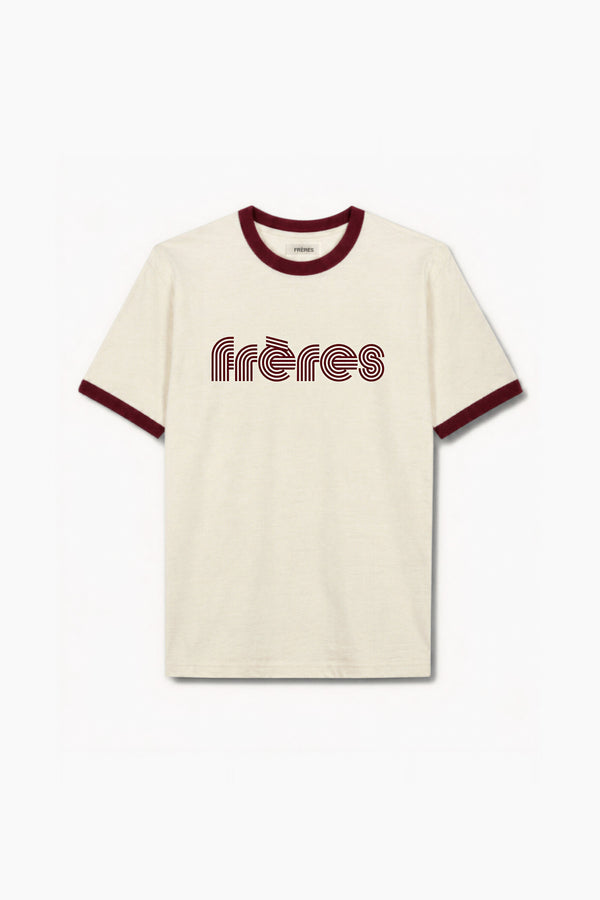 Remera Regular Combinada 70´s - Bordo