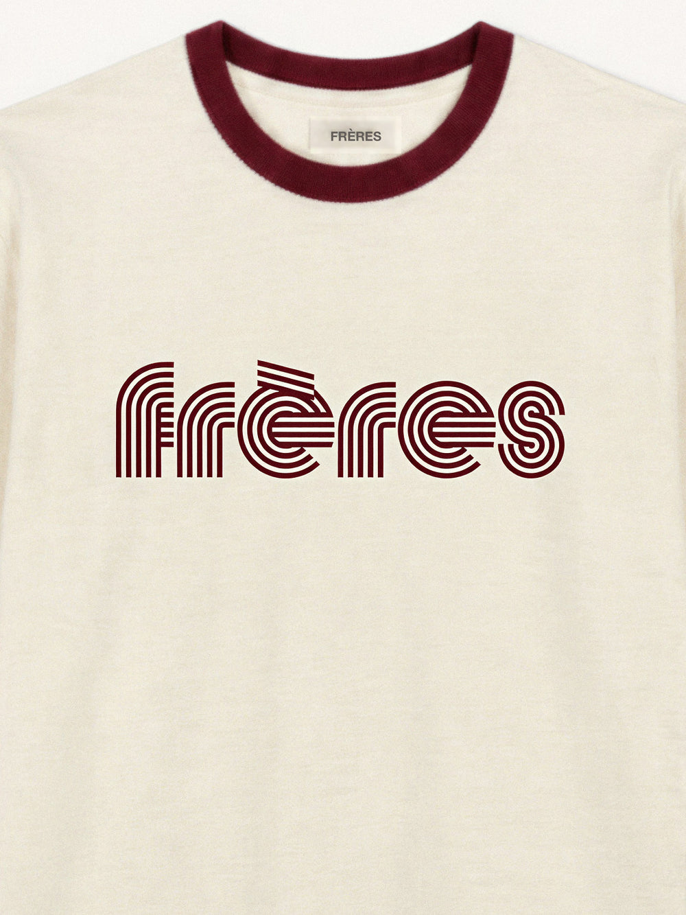 Remera Regular Combinada 70´s - Bordo