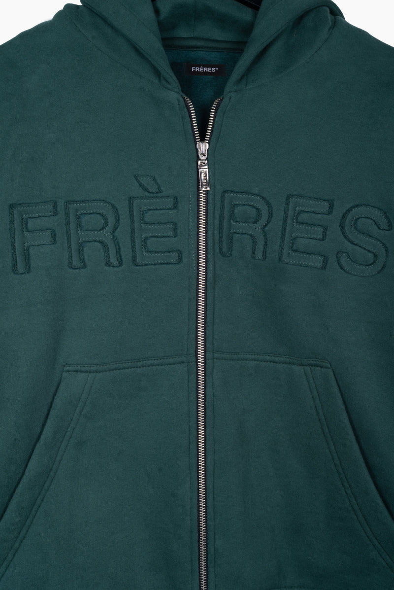 Campera Zip Insignia - Verde