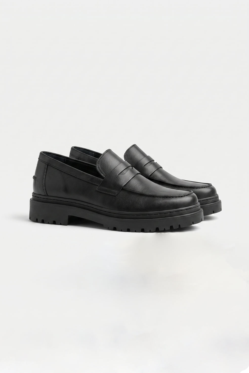 Mocasin Clásico Cuero - Negro
