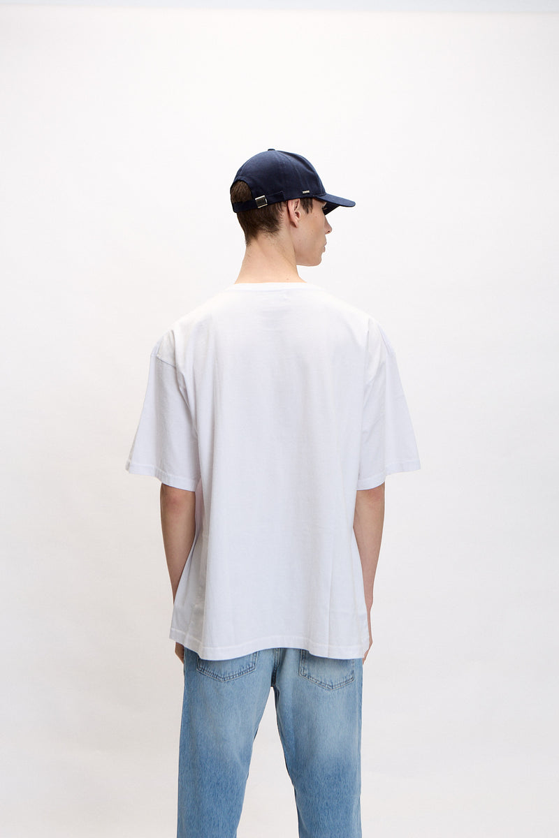 Remera Oversize Logo - Blanco