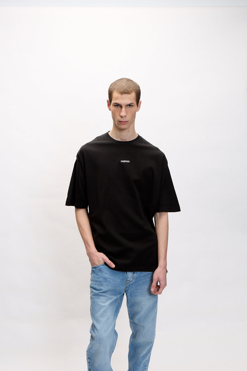 Remera Oversize Logo - Negro