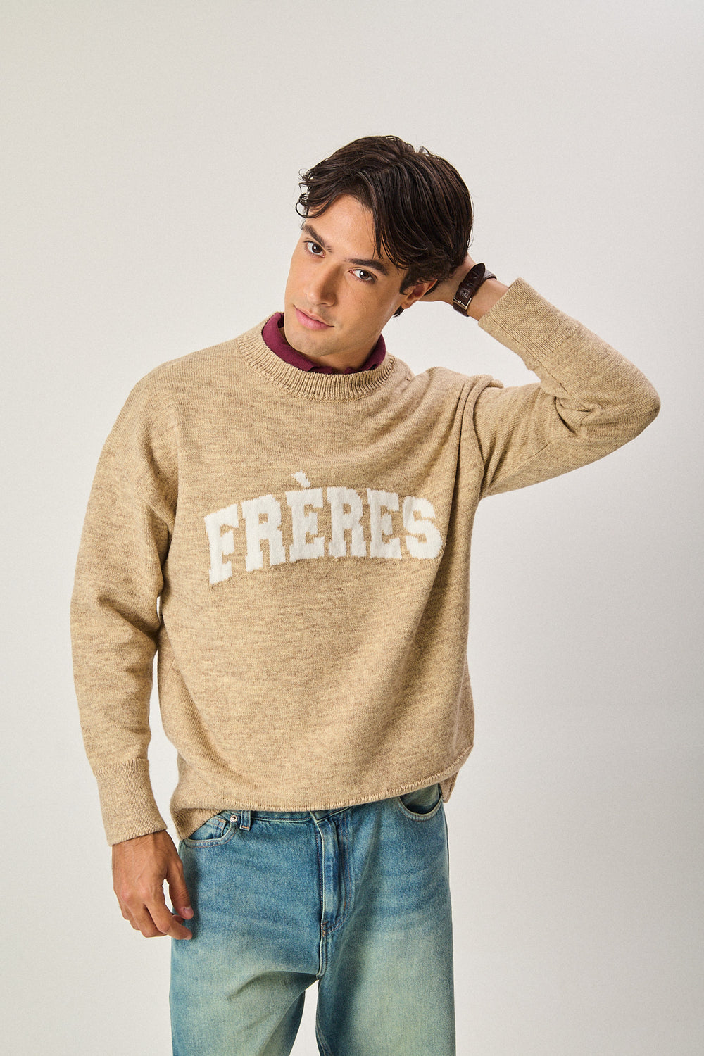 Sweater Universitario - Vison