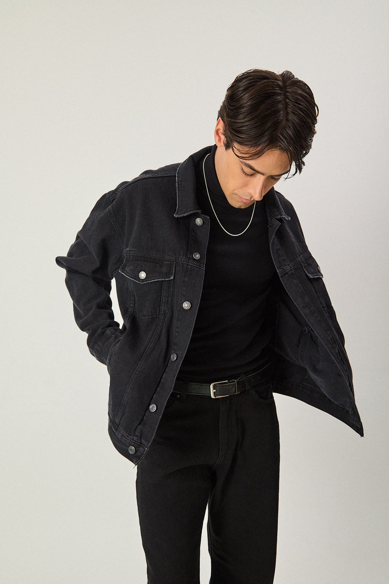 Campera de Jean Clásica - Negra
