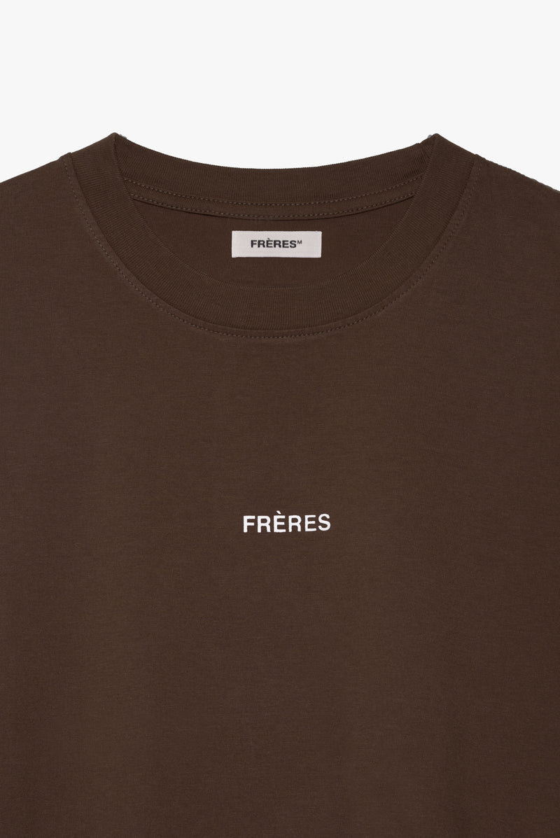 Remera Oversize Logo - Marrón