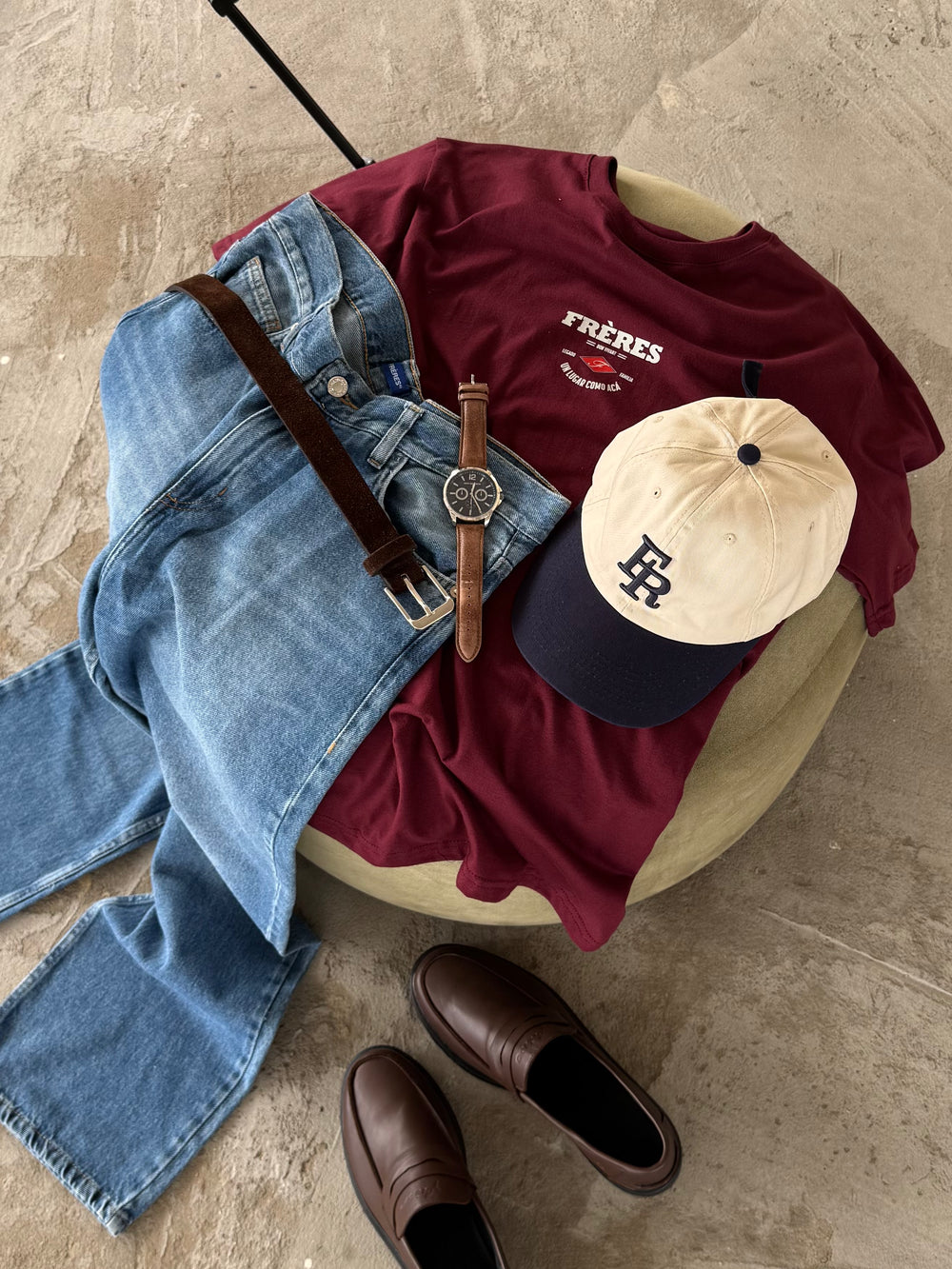 Remera 'Un Lugar Como Acá' - Bordo