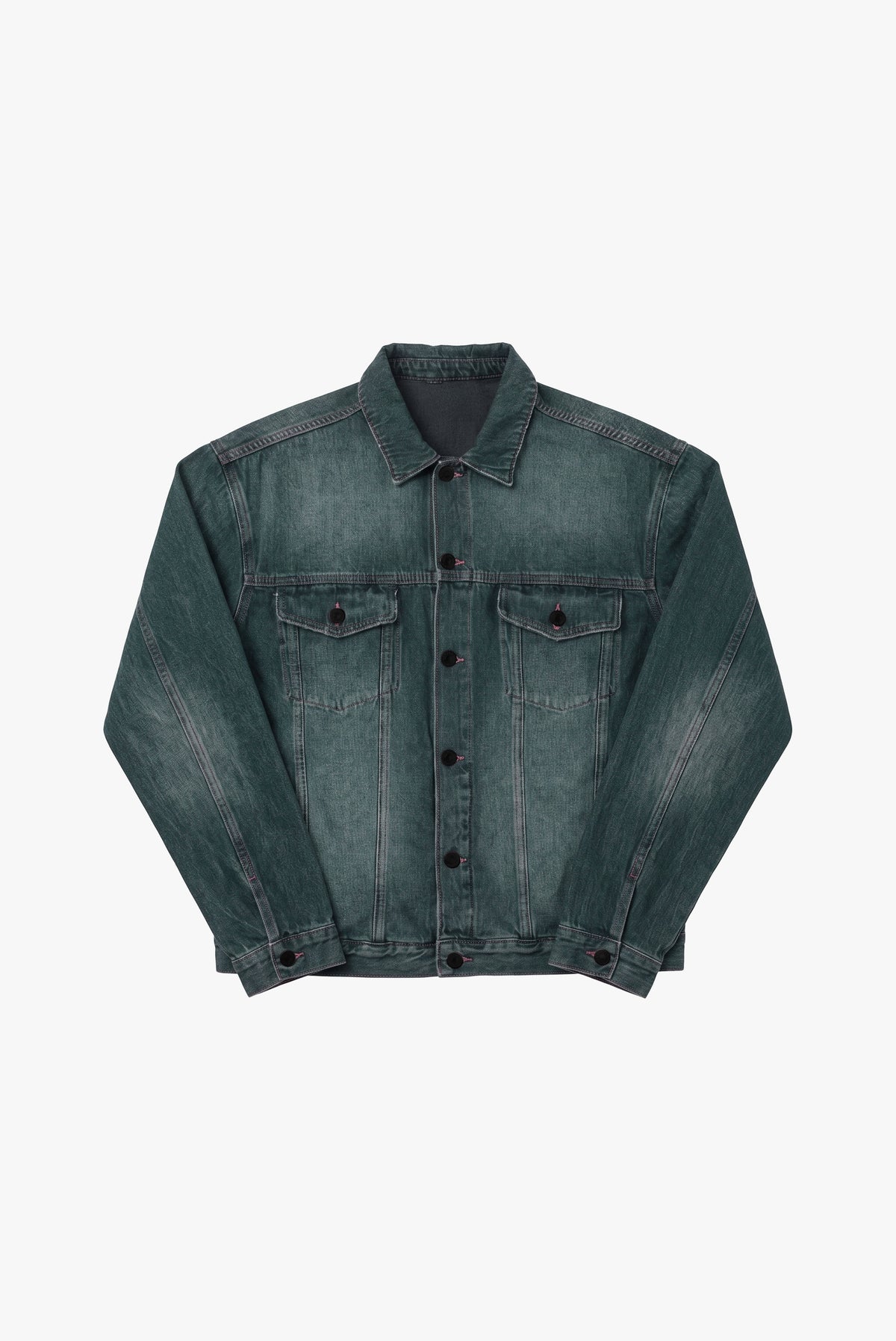 Campera de Jean Erosión Verde