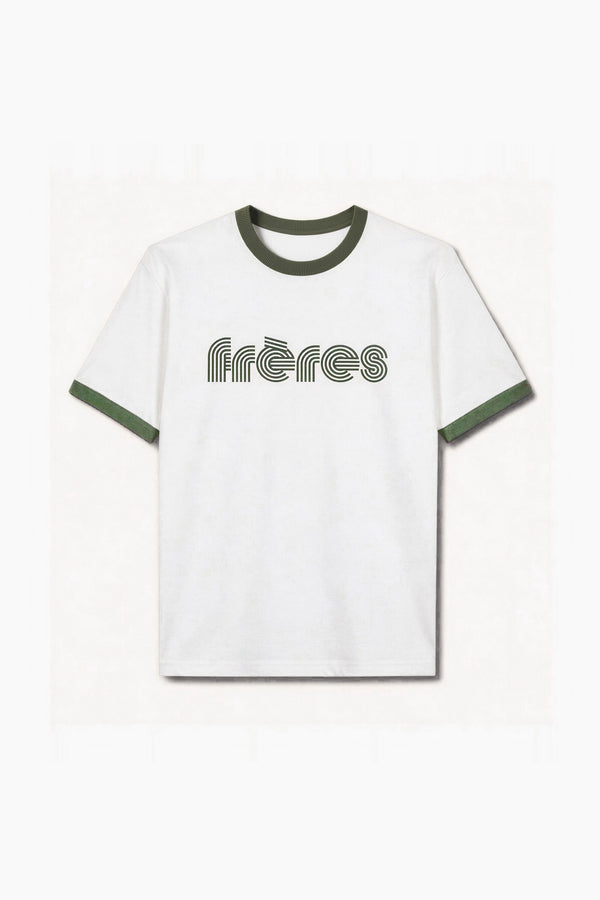 Remera Regular Combinada 70´s - Verde