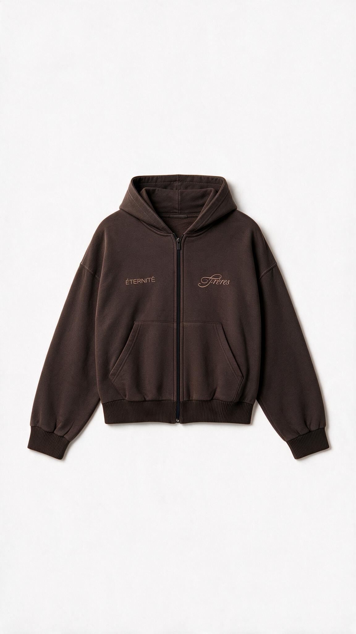 Hoodie Zip Social Club - Marrón