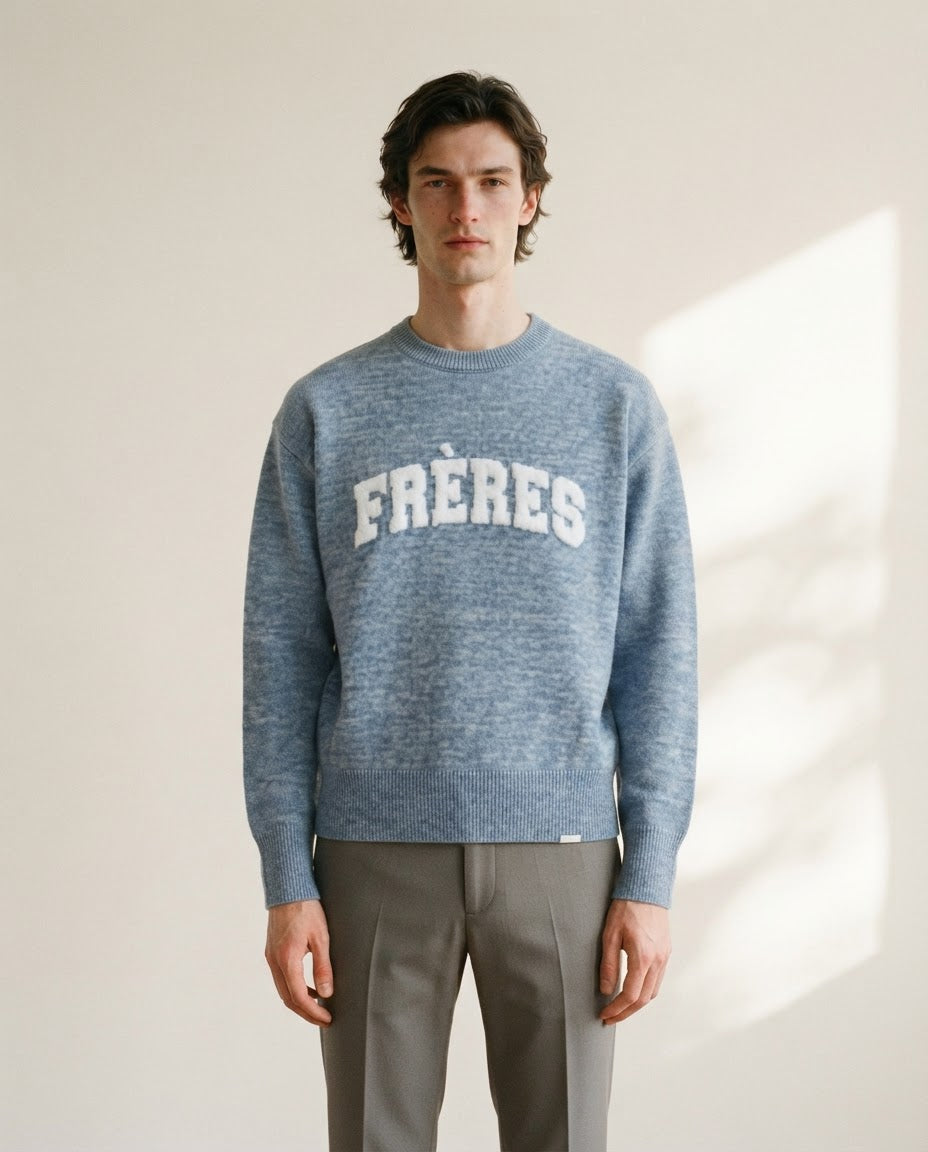 Sweater Universitario - Celeste