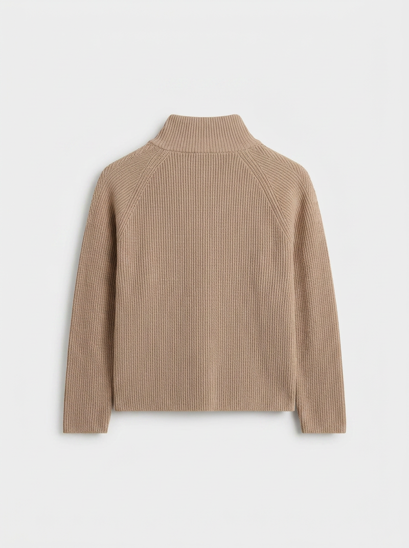 Sweater con Cierre - Beige
