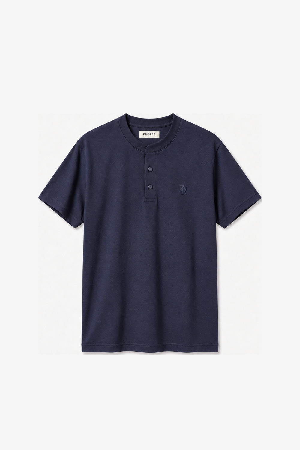Remera Regular Cuello - Azul Marino