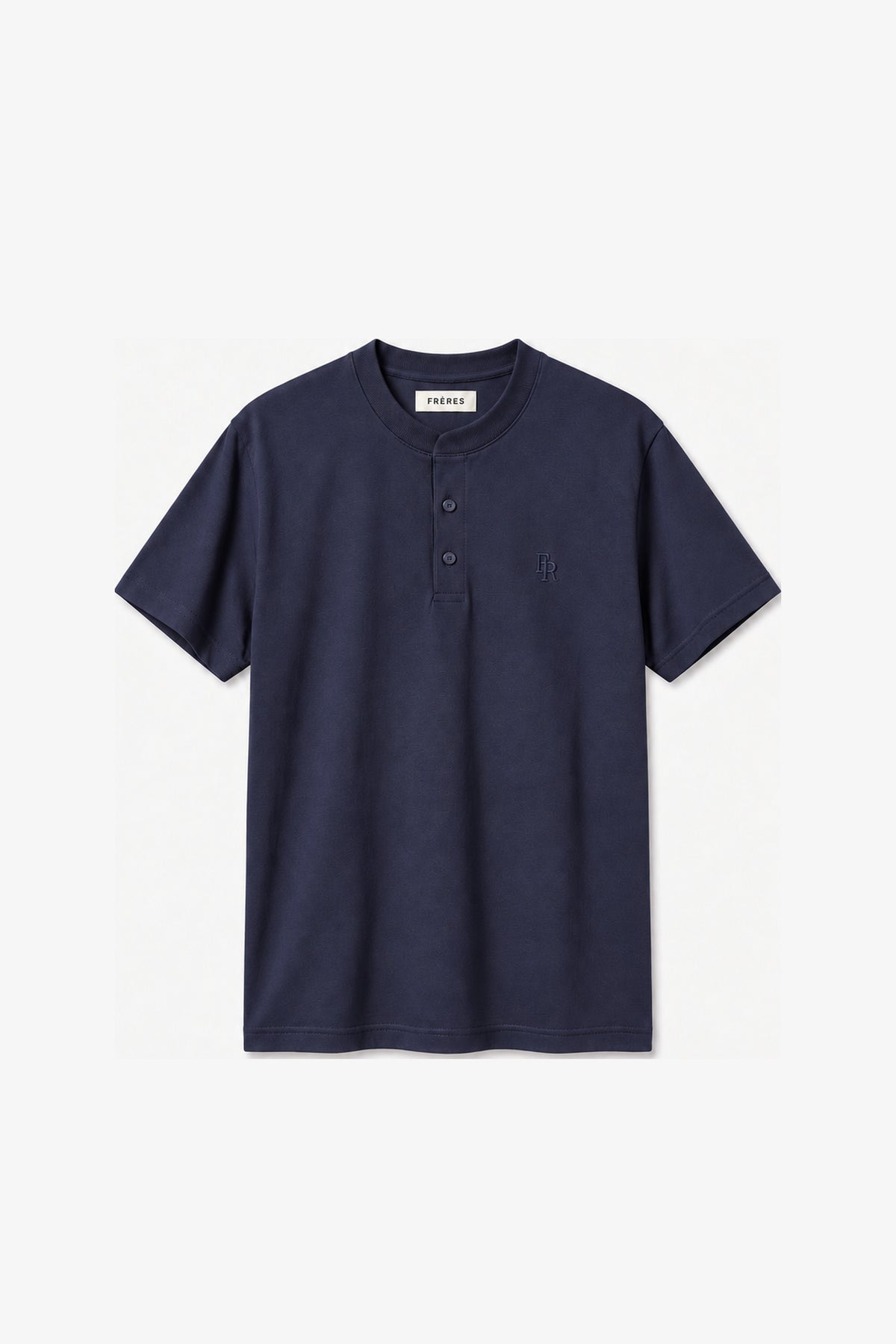 Remera Regular Cuello - Azul Marino