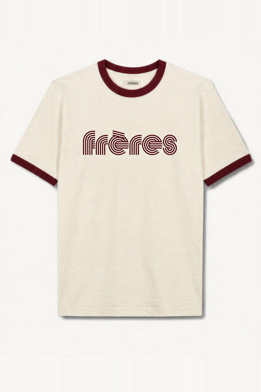 Remera Regular Combinada 70´s - Bordo