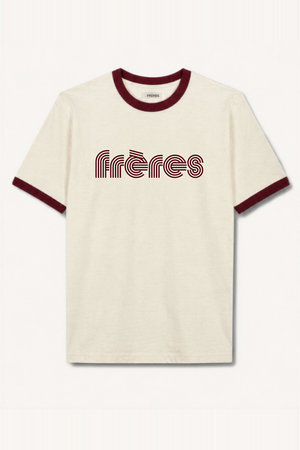 Remera Regular Combinada 70´s - Bordo