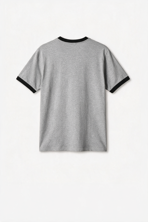 Remera Regular Combinada - Gris