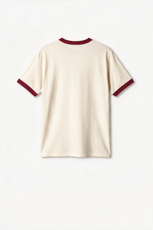 Remera Regular Combinada 70´s - Bordo