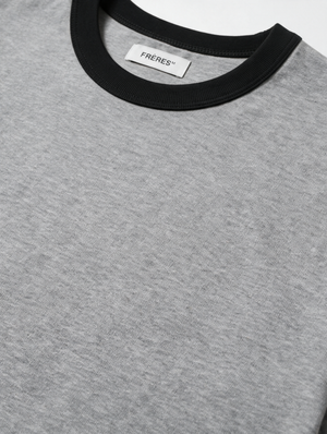 Remera Regular Combinada - Gris