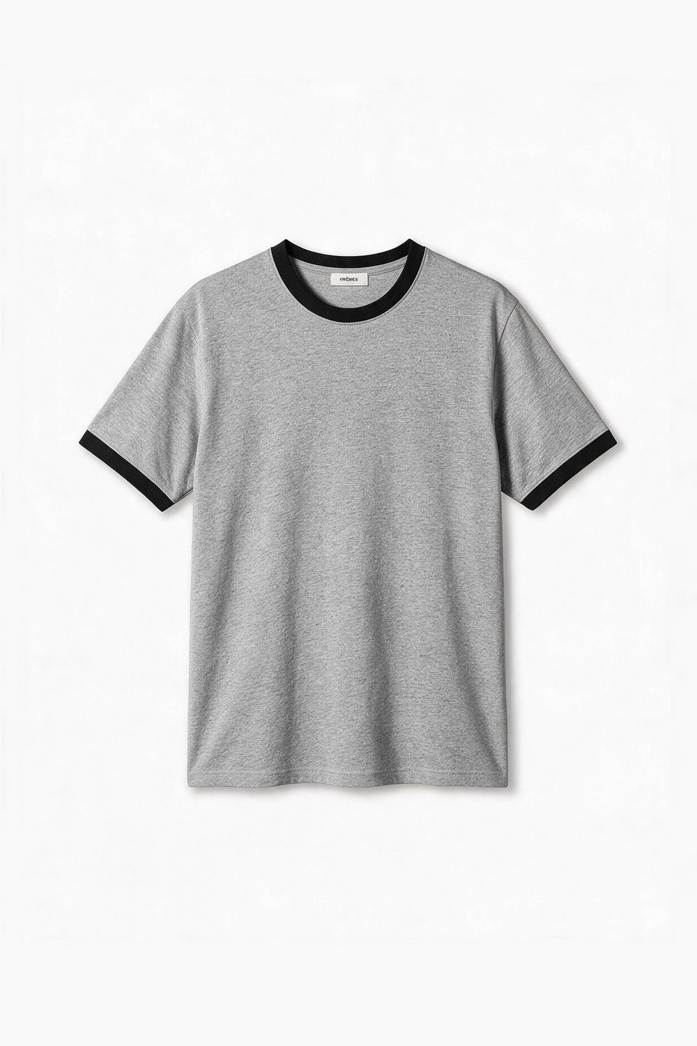 Remera Regular Combinada - Gris