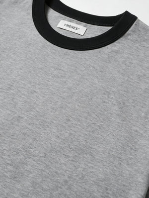 Remera Regular Combinada - Gris