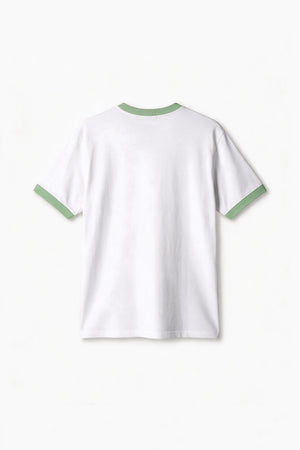 Remera Regular Combinada 70´s - Verde