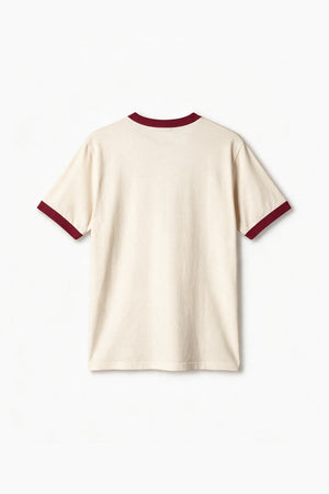 Remera Regular Combinada 70´s - Bordo