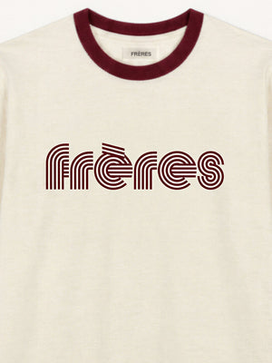 Remera Regular Combinada 70´s - Bordo