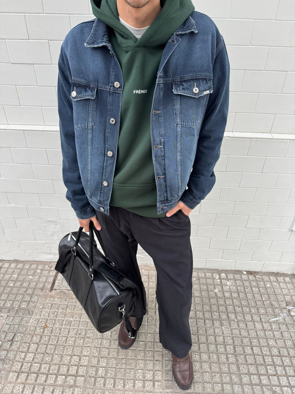 Campera de Jean Erosión Azul