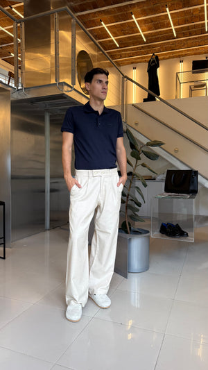 Pantalón Sastrero de Lino - Crema