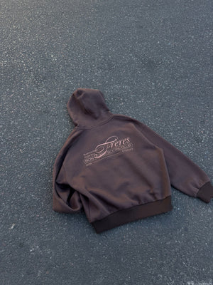 Hoodie Zip Social Club - Marrón