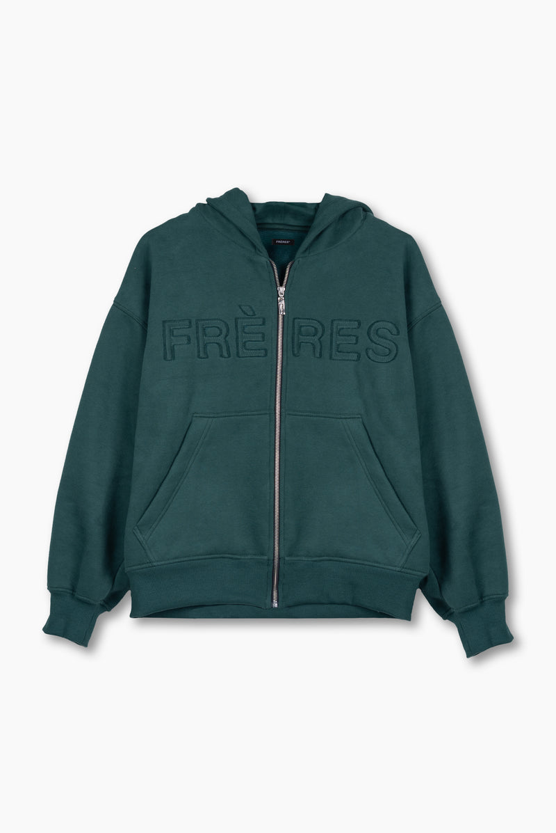 Campera Zip Insignia - Verde