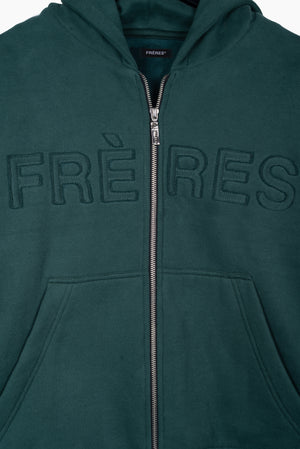 Campera Zip Insignia - Verde