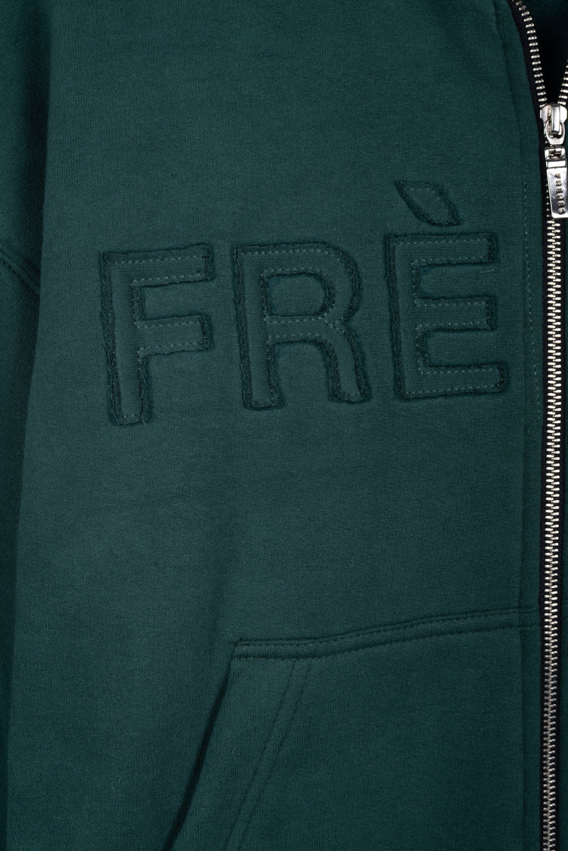 Campera Zip Insignia - Verde