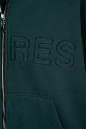 Campera Zip Insignia - Verde