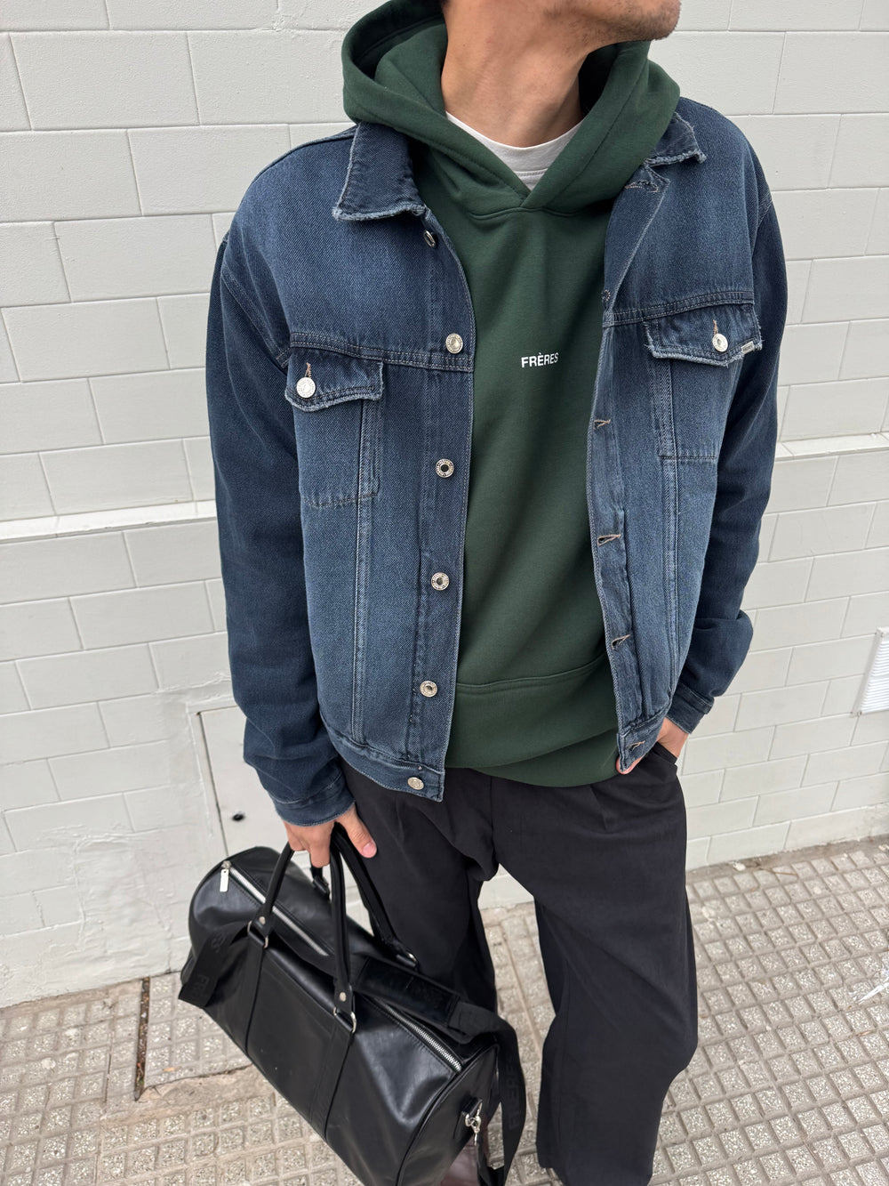 Campera de Jean Erosión Azul