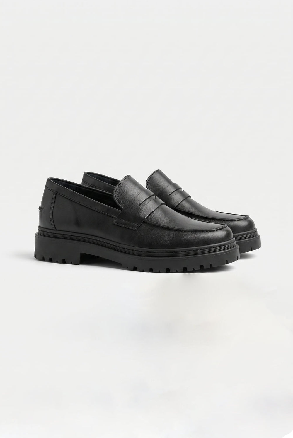 Mocasin Clásico Cuero - Negro