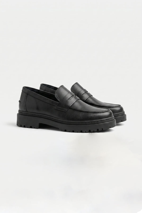 Mocasin Clásico Cuero - Negro