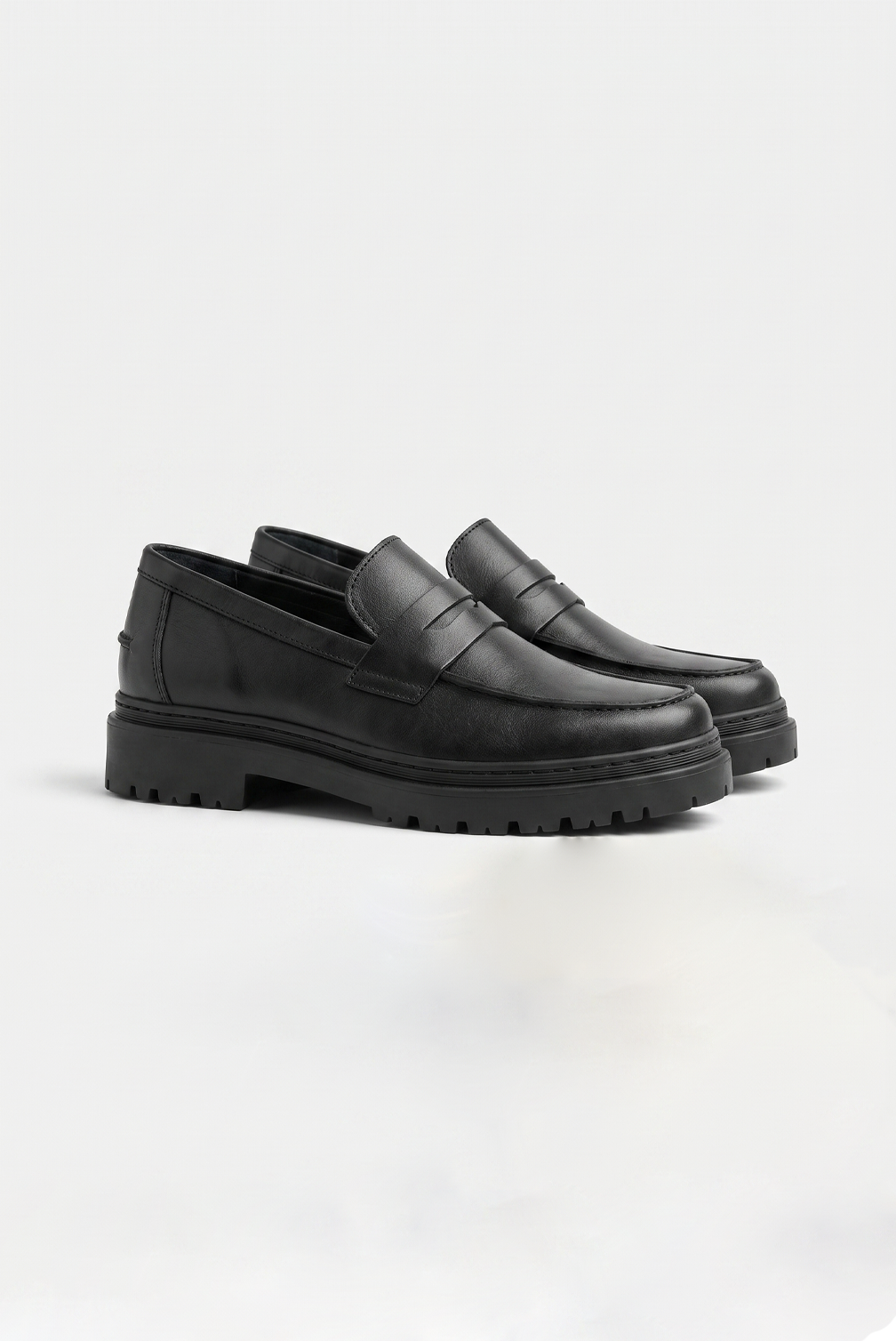 Mocasin Clásico Cuero - Negro