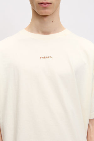 Remera Oversize Logo - Crema