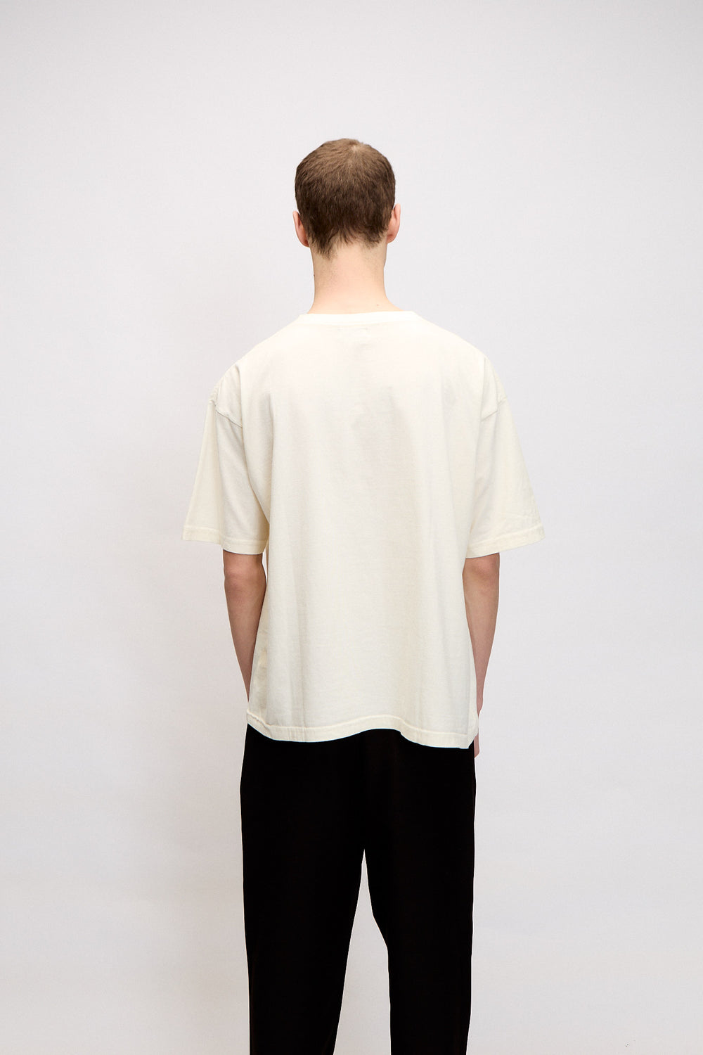 Remera Oversize Logo - Crema