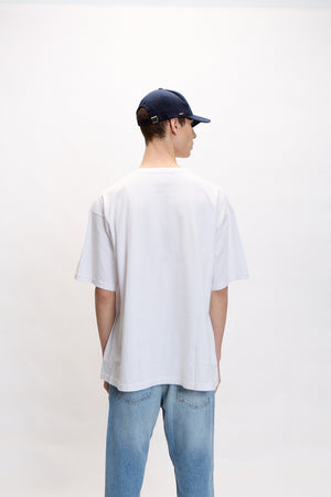 Remera Oversize Logo - Blanco