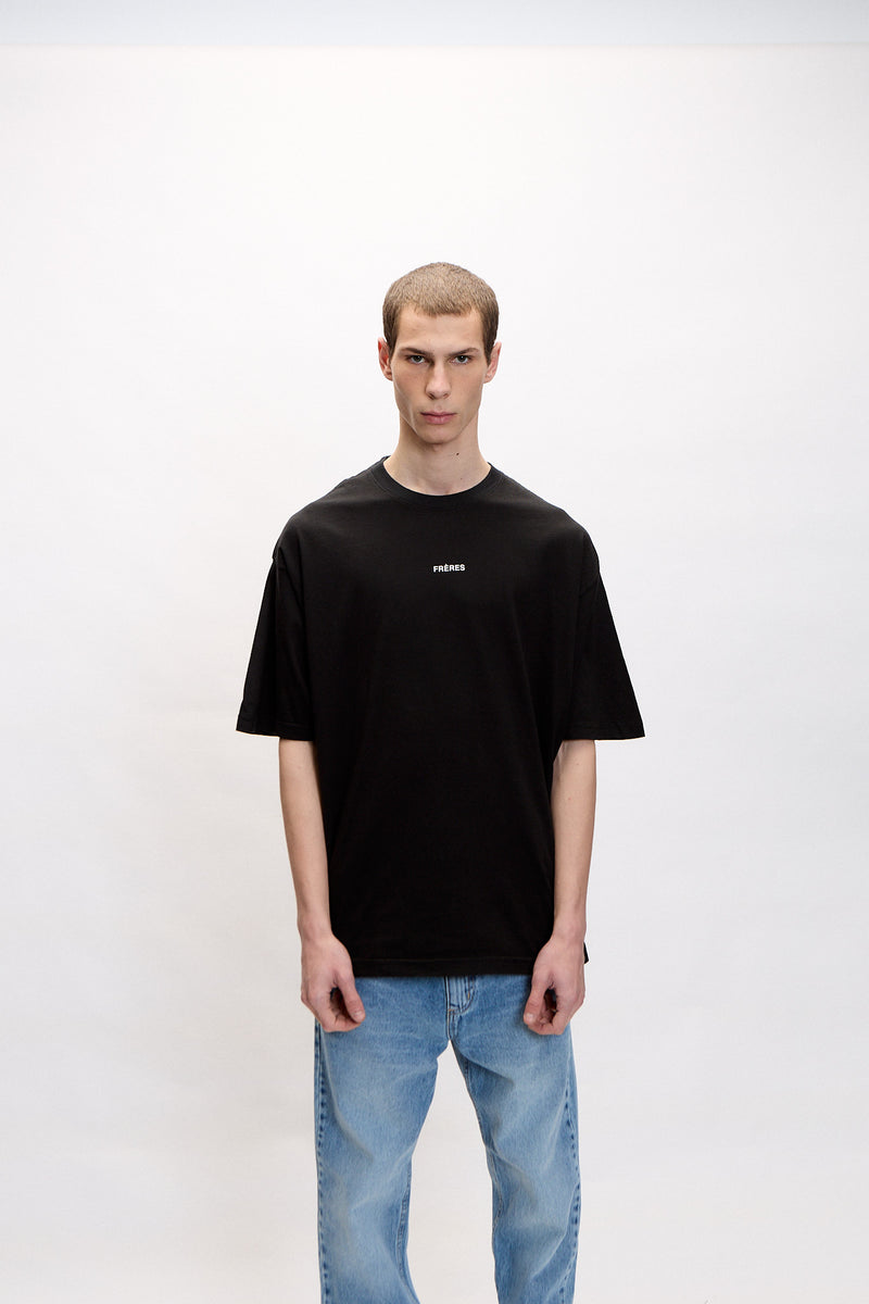 Remera Oversize Logo - Negro
