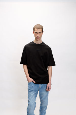 Remera Oversize Logo - Negro