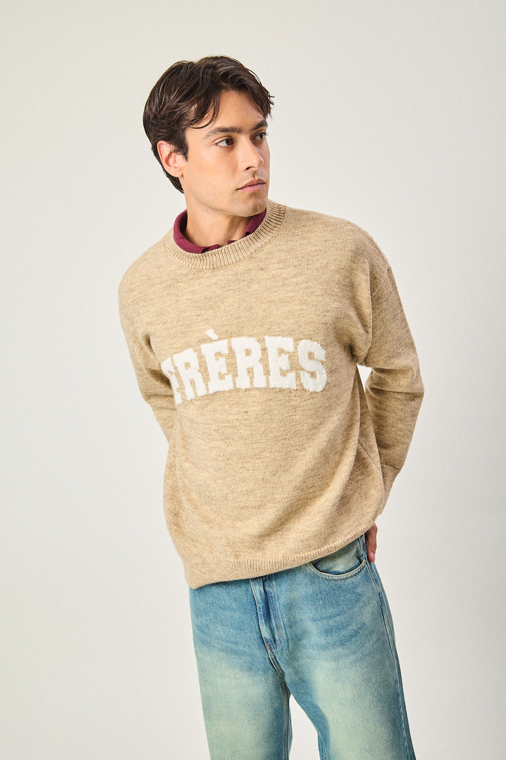 Sweater Universitario - Vison