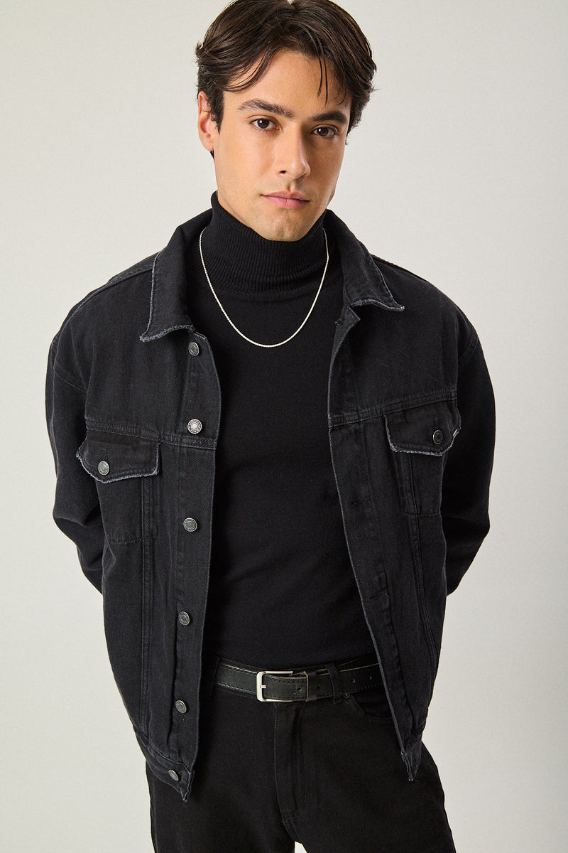 Campera de Jean Clásica - Negra