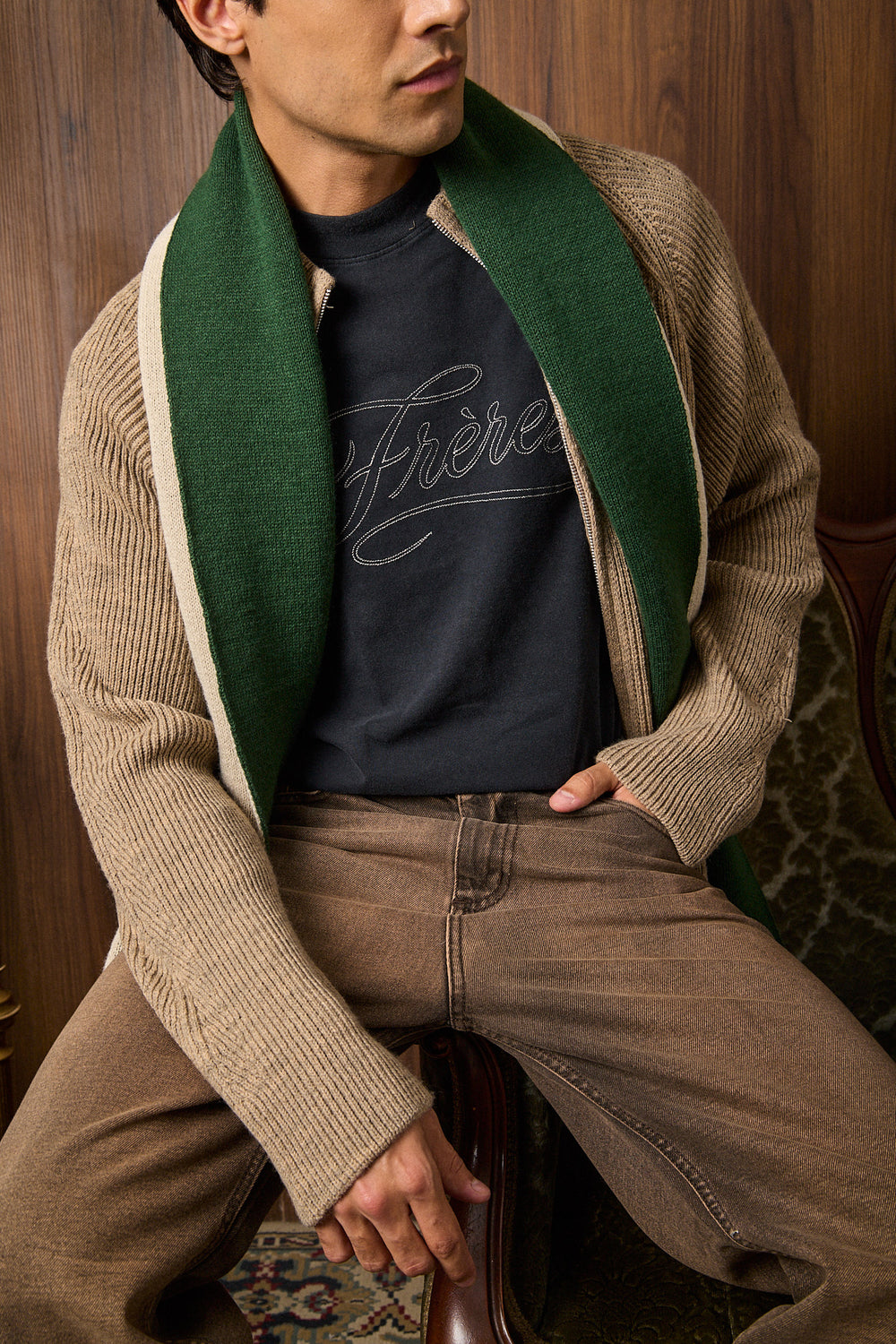 Bufanda Reversible Verde