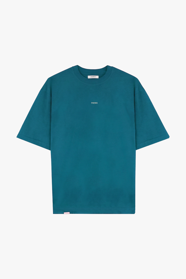 Remera Oversize Logo - Petróleo